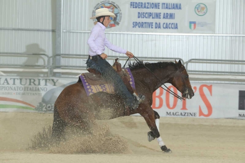 CARLO AMBROSINI su SATURDAYS REMINIGHT di AMBROSINI QUARTER HORSES ASD con score 71